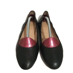 J. Crew Cece Black Leather Ballet Flats - Size 9B